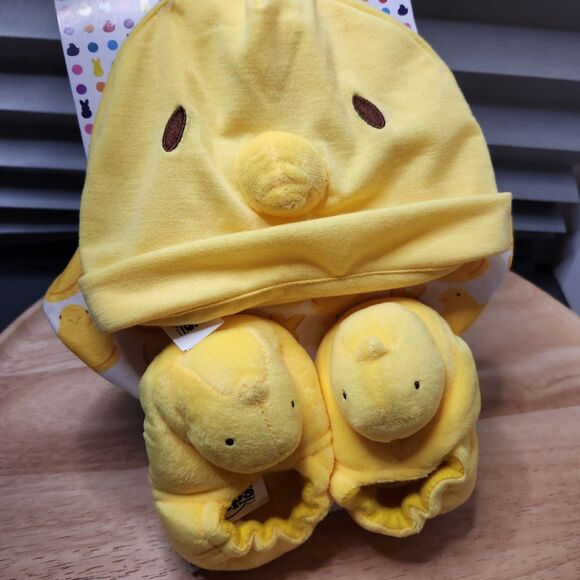 Peeps Baby Set – Hat, Bib & Booties, NWT, Adorable Easter Gift - Picture 4 of 5